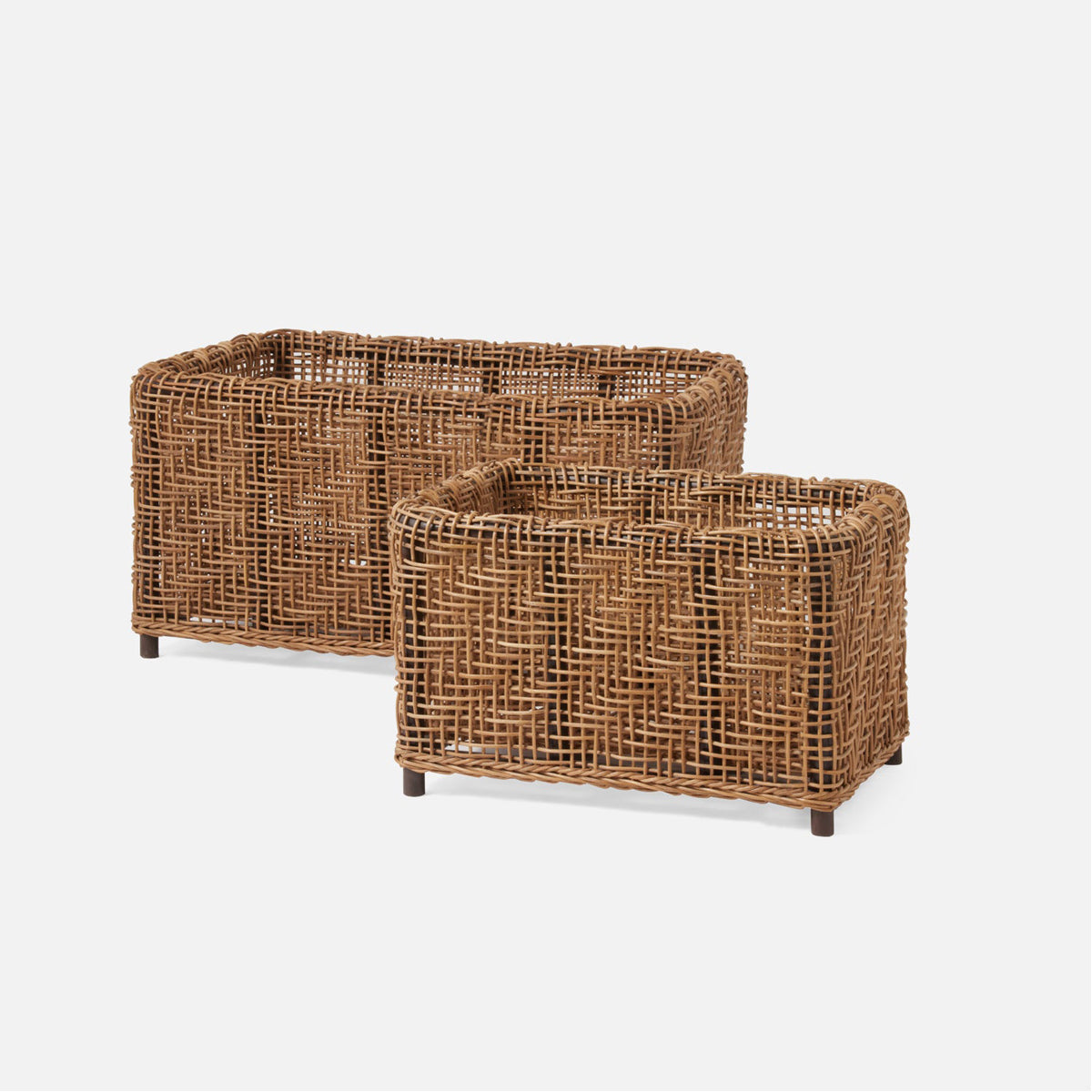 Made Goods Lexandra Woven Wicker Basket, 2-Piece Set