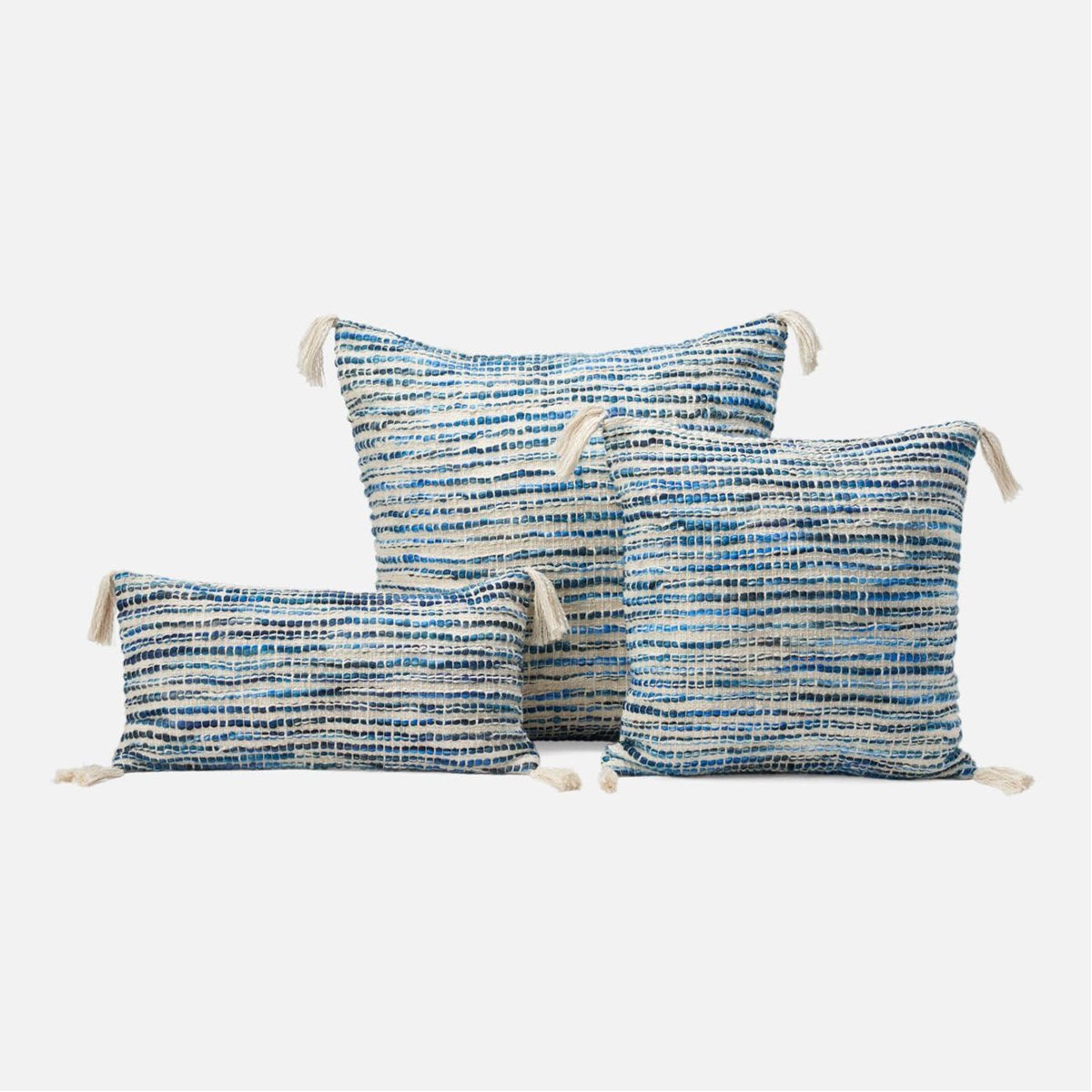 Made Goods Margalo Wool Blend Tassel Pillows, Set of 2