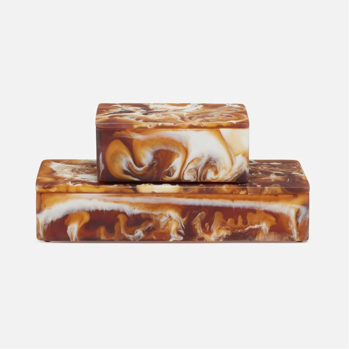 Made Goods Osias Swirled Resin Box, 2-Piece Set