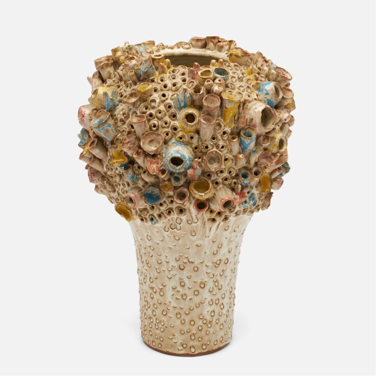 Made Goods Priska Coral-Inspired Vase in Multi-Color Stoneware