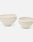 Made Goods Tadeo Paper Mache Footed Bowls, 2-Piece Set