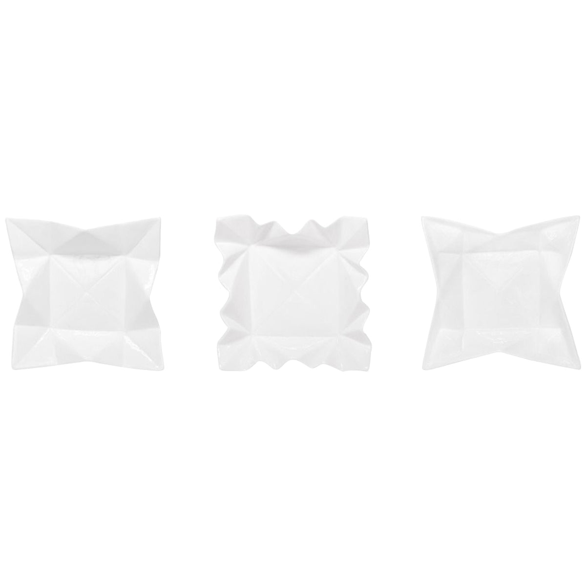 Villa &amp; House Origami 3-Piece Set Catch All, White