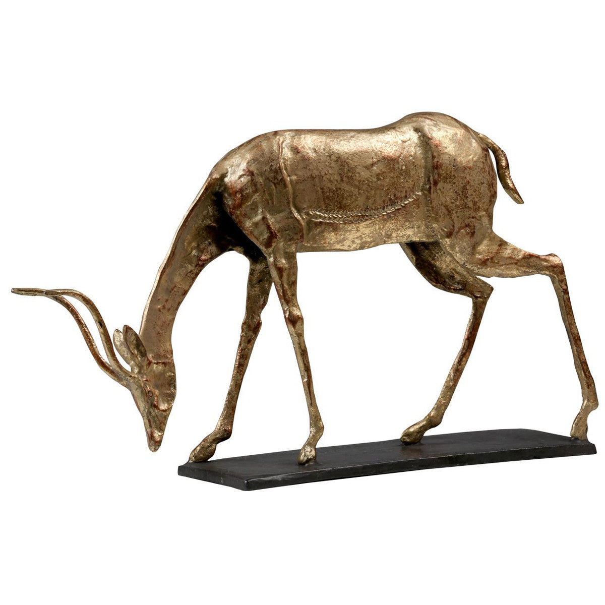 Villa &amp; House Oryx Curved Horn Statue in Gold