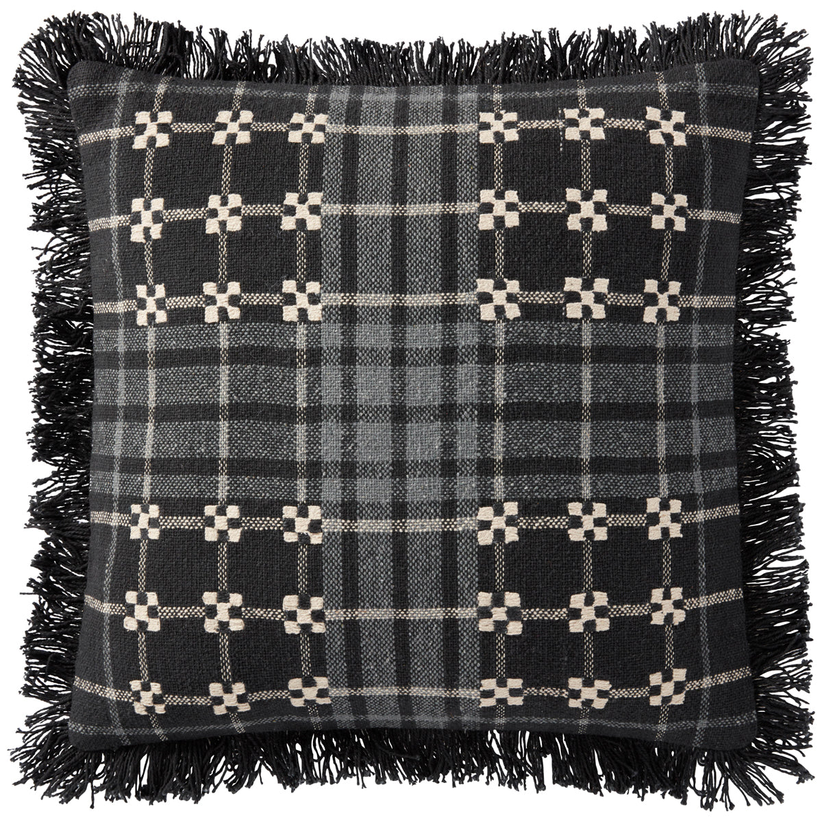 Loloi P0927 Black Grey Pillow, Set of 2