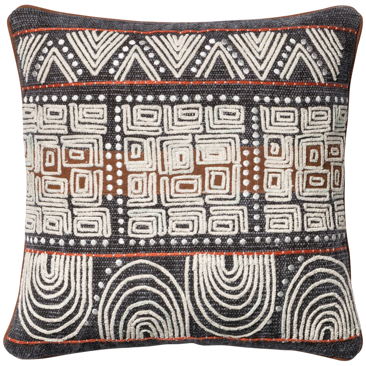 Loloi P0379 Blue Rust Pillow, Set of 2