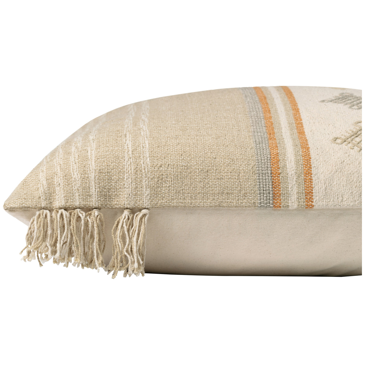 Loloi P0933 Beige Orange Pillow, Set of 2