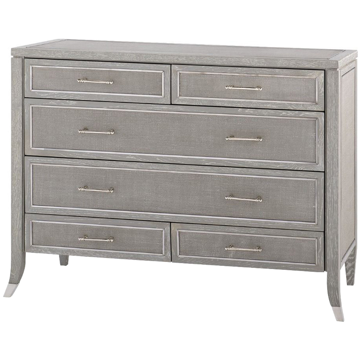 Villa &amp; House Paulina Large 6-Drawer Dresser, Gray