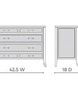 Villa & House Paulina Large 6-Drawer Chest - Natural