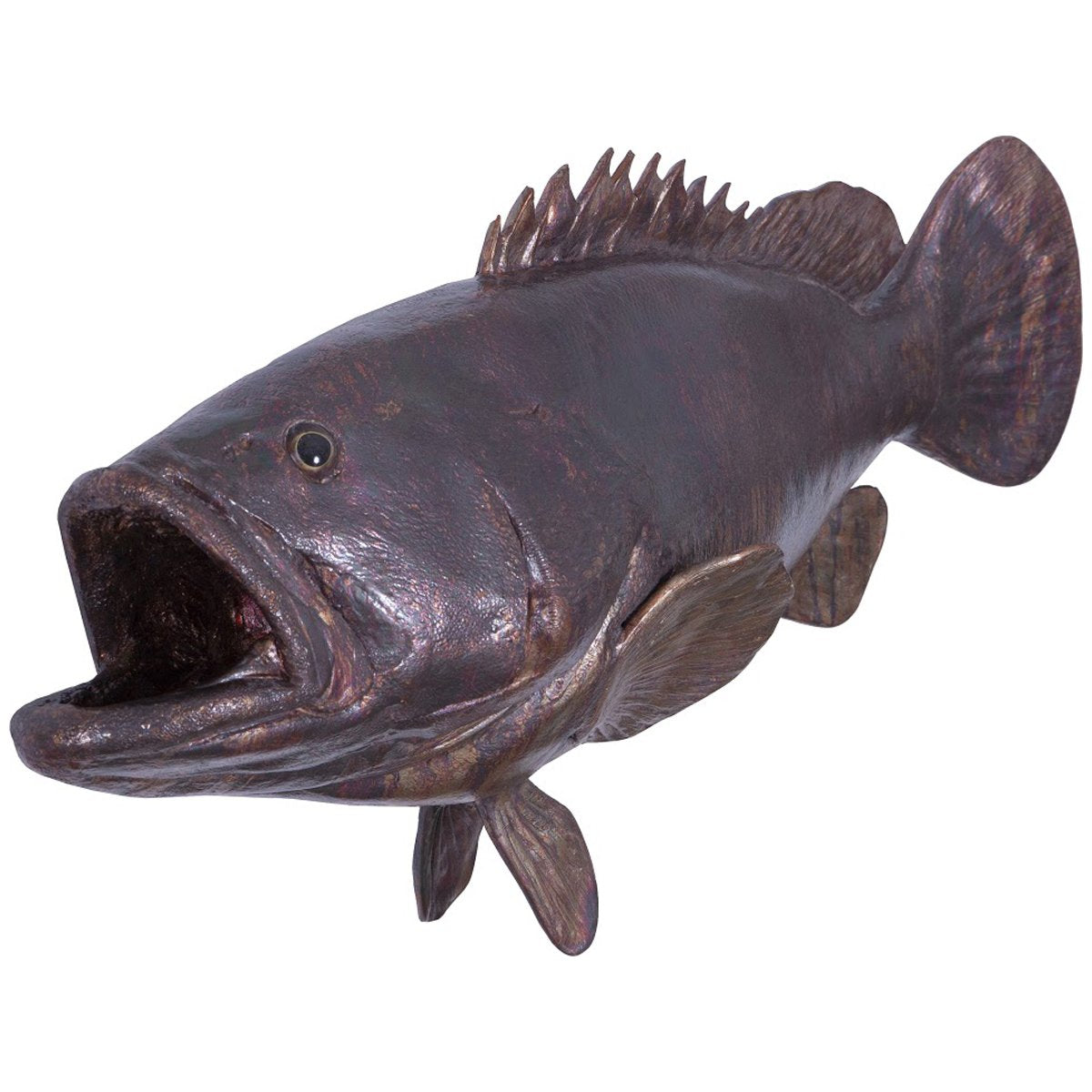 Phillips Collection Estuary Cod Fish Wall Sculpture, Copper Patina