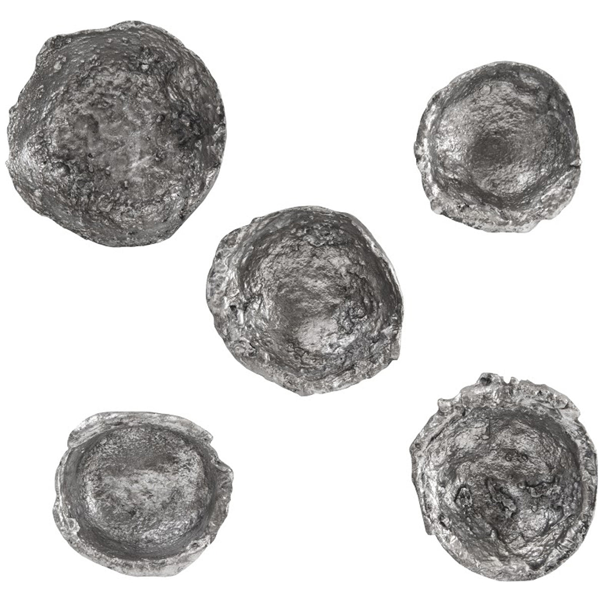 Phillips Collection Splash Silver Wall Bowl, 5-Piece Set