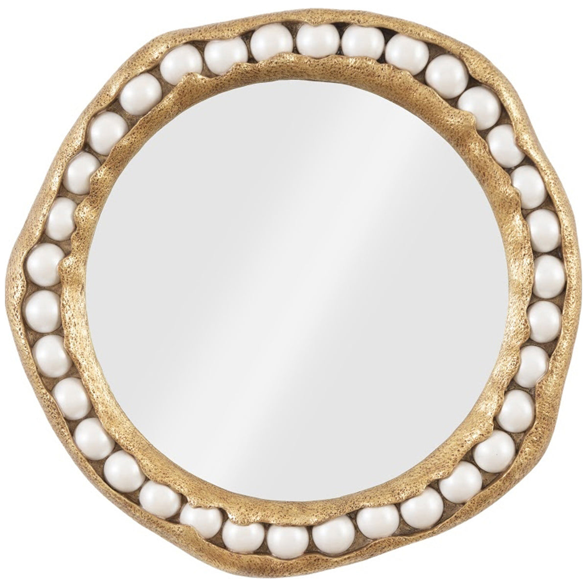 Phillips Collection Pearl Round Gold Mirror