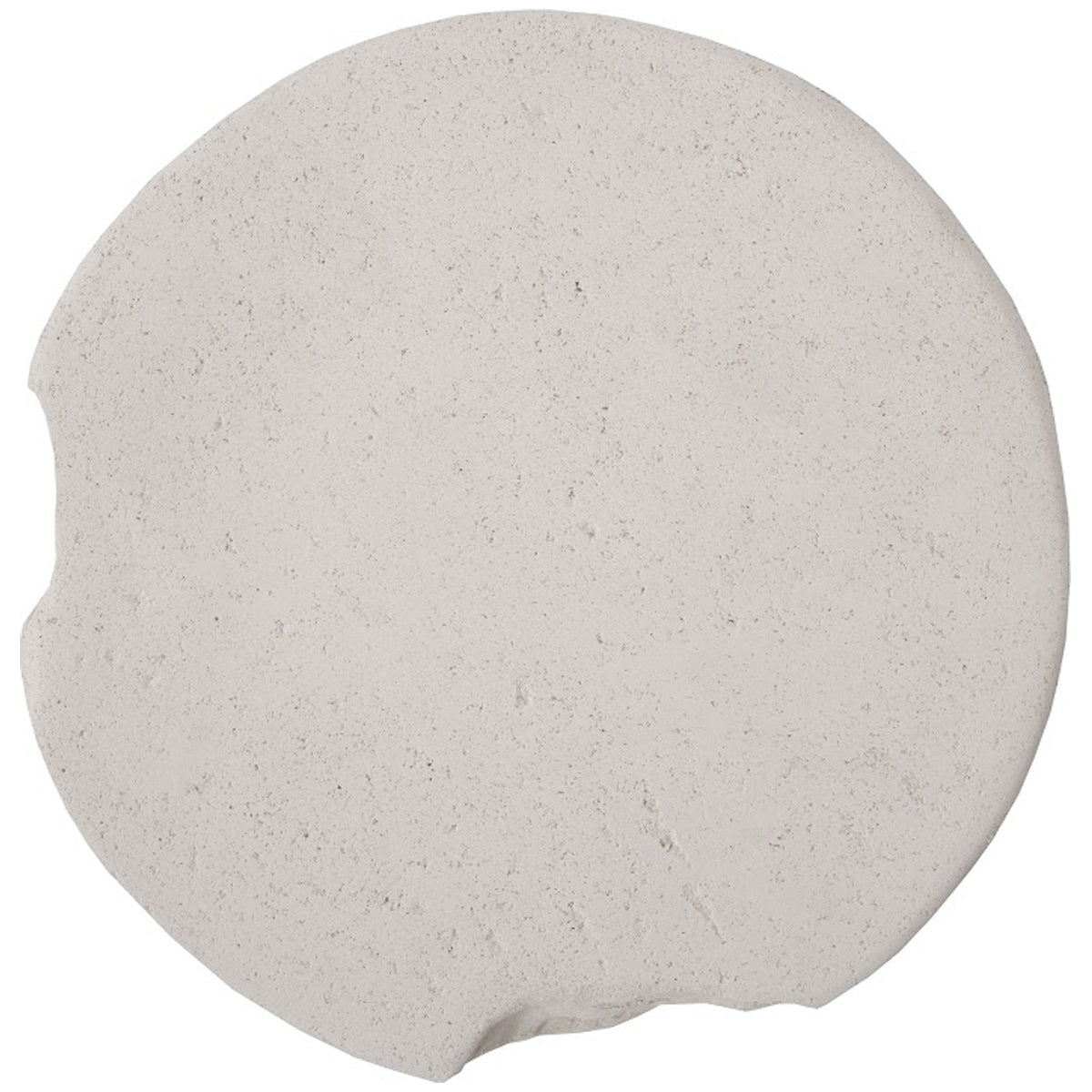 Phillips Collection Slice Round White Stone Outdoor Stool