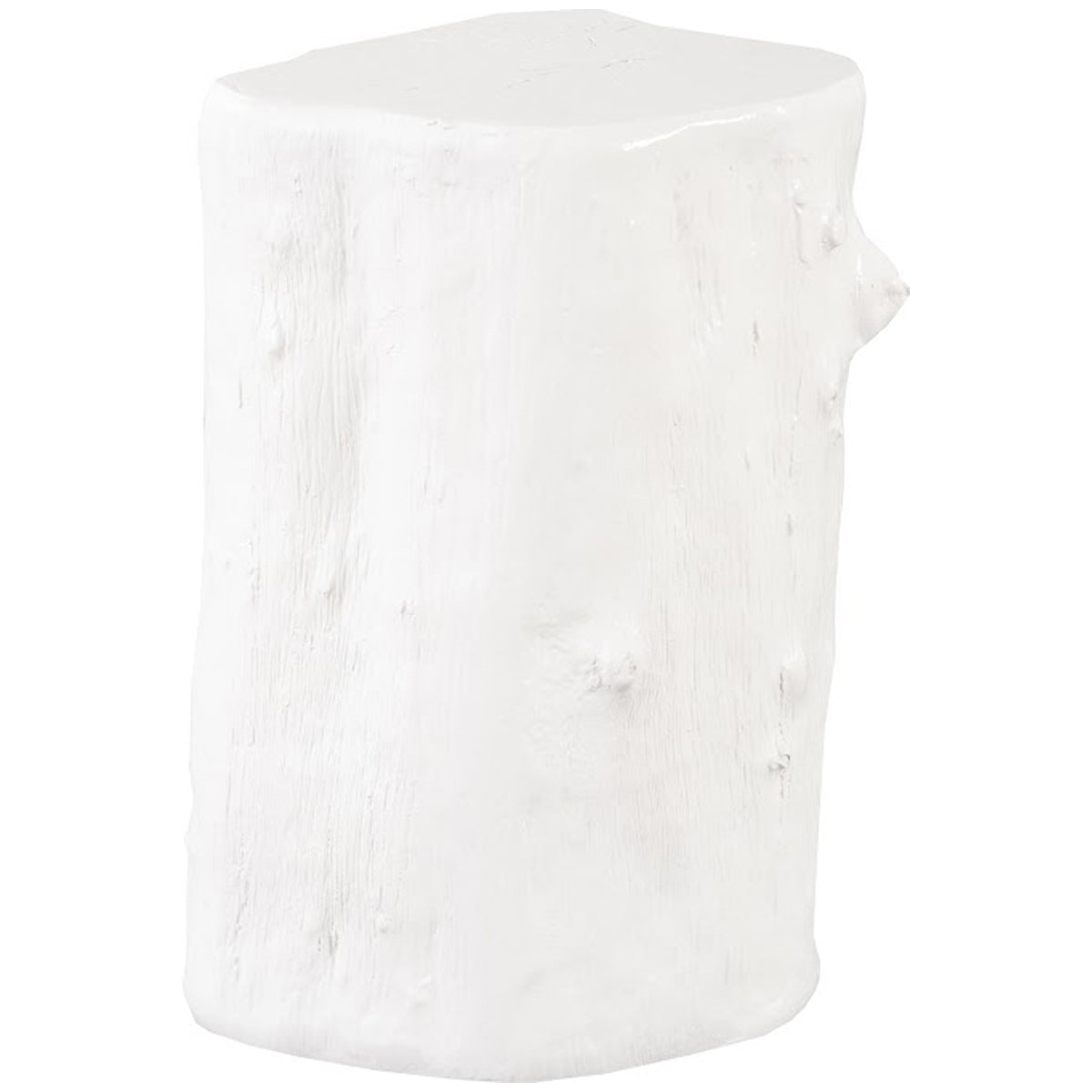 Phillips Collection Log Small White Stool