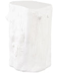 Phillips Collection Log Small White Stool