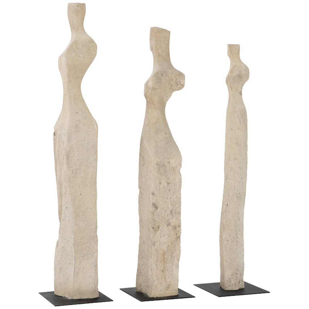 Phillips Collection Cast Woman Sculpture, 3-Piece Set