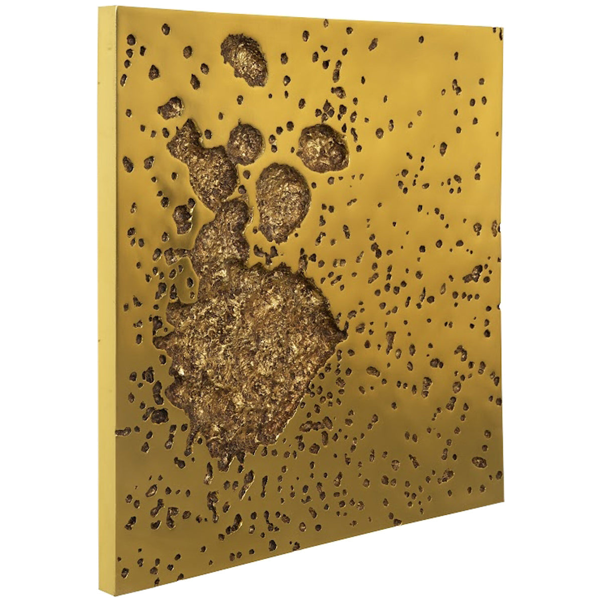 Phillips Collection Splotch Square Gold Wall Art