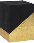 Phillips Collection Scorched Black and Gold Side Table