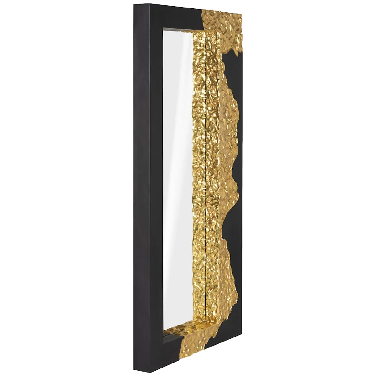 Phillips Collection Mercury Rectangular Black Gold Mirror