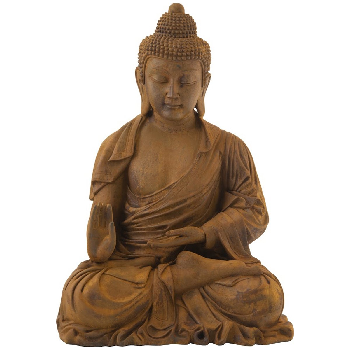 Phillips Collection Enchanting Rust Buddha Sculpture