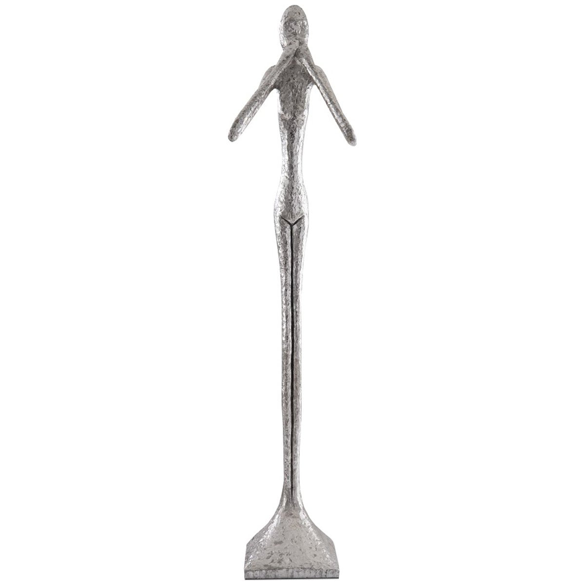 Phillips Collection Speak No Evil Large Slender Sculpture, Silver Leaf