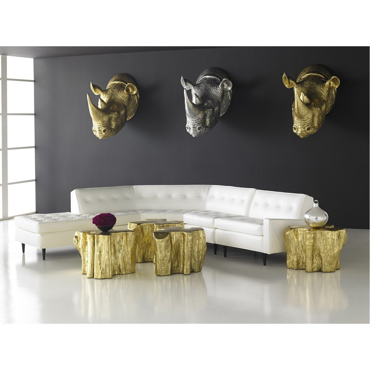 Phillips Collection Rhino Silver Leaf Wall Art