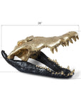 Phillips Collection Crocodile Skull Sculpture