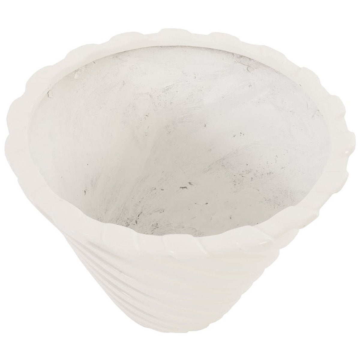 Phillips Collection Turbo Planter, Gel Coat White