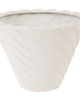 Phillips Collection Turbo Planter, Gel Coat White