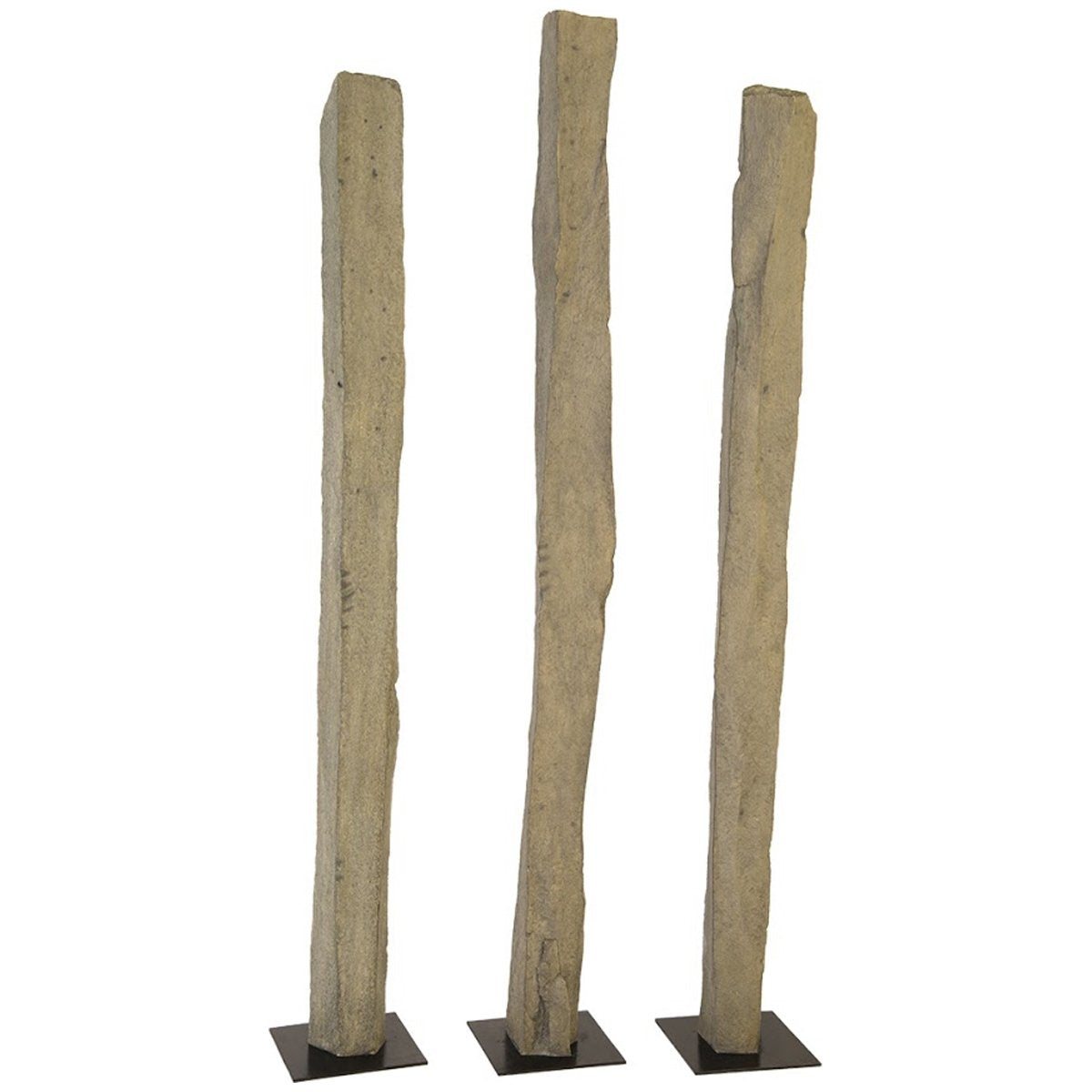 Phillips Collection Cast Splinter Stone Sculptures, 3-Piece Set