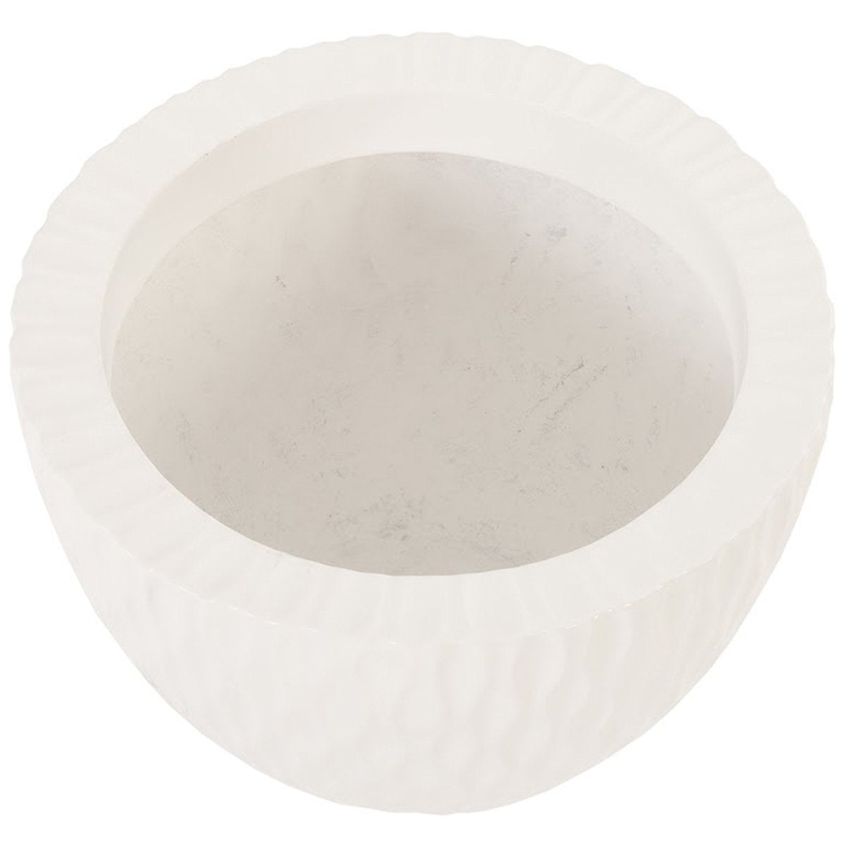 Phillips Collection Ripple Gel Coat White Planter