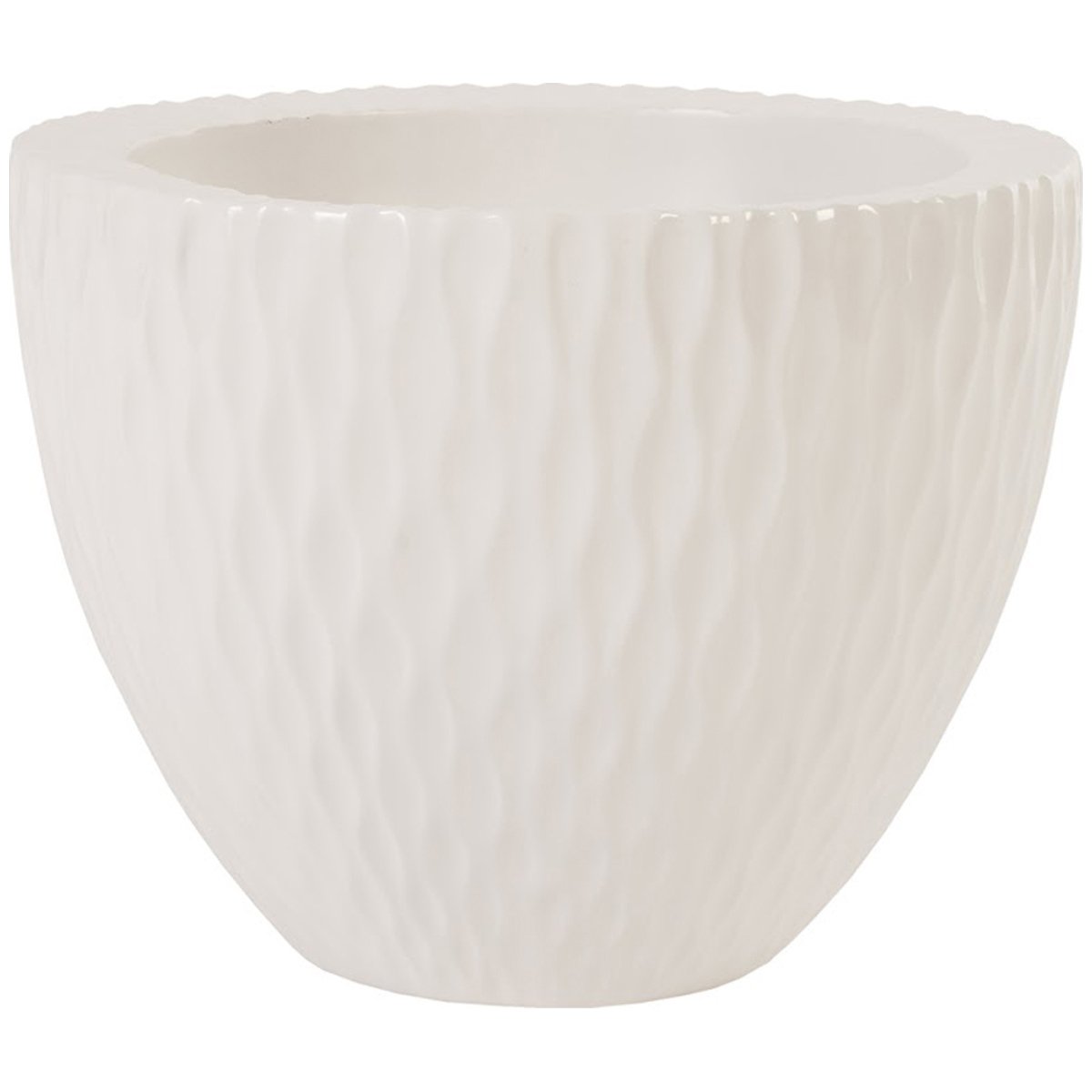 Phillips Collection Ripple Gel Coat White Planter