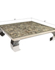 Phillips Collection Shell Coffee Table, Glass Top