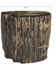 Phillips Collection Striated Round Cast Petrified Wood Stool