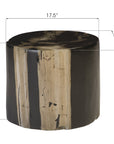 Phillips Collection Brown Round Cast Petrified Wood Stool