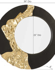 Phillips Collection Mercury Round Black Gold Mirror