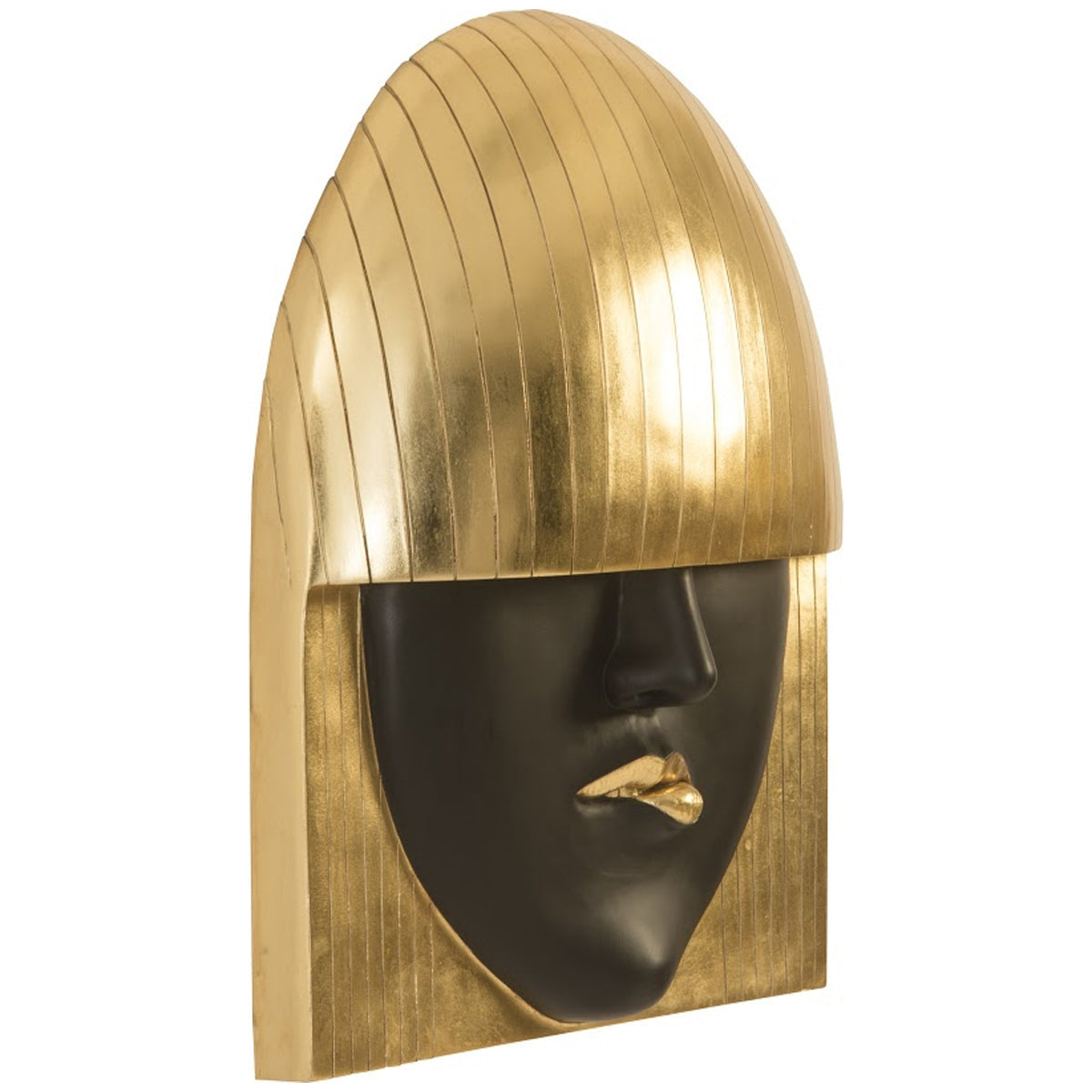 Phillips Collection Fashion Faces Pout Black and Gold Wall Art