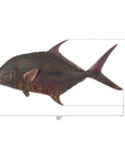 Phillips Collection Permit Fish Wall Sculpture, Copper Patina