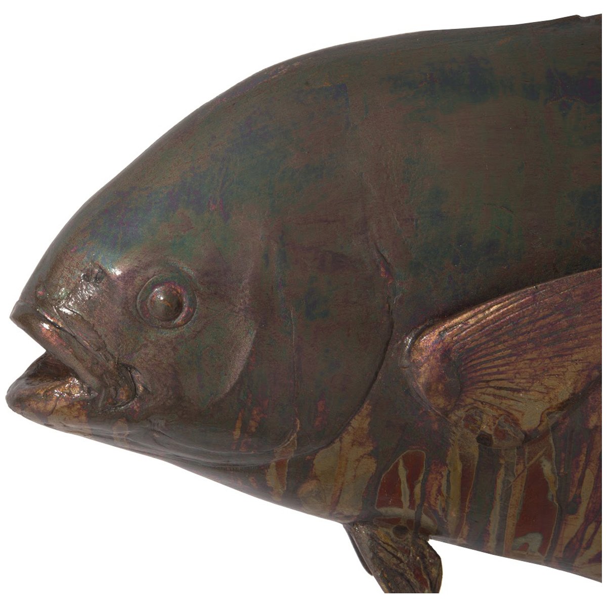 Phillips Collection Permit Fish Wall Sculpture, Copper Patina