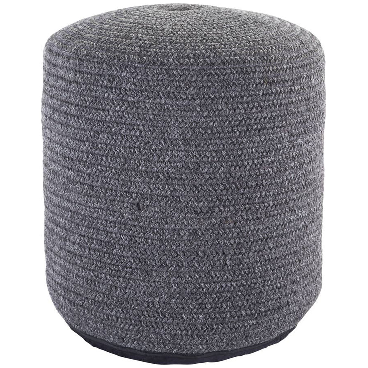 Jaipur Montauk Bridgehampton Solid Dark Gray MOT01 Pouf