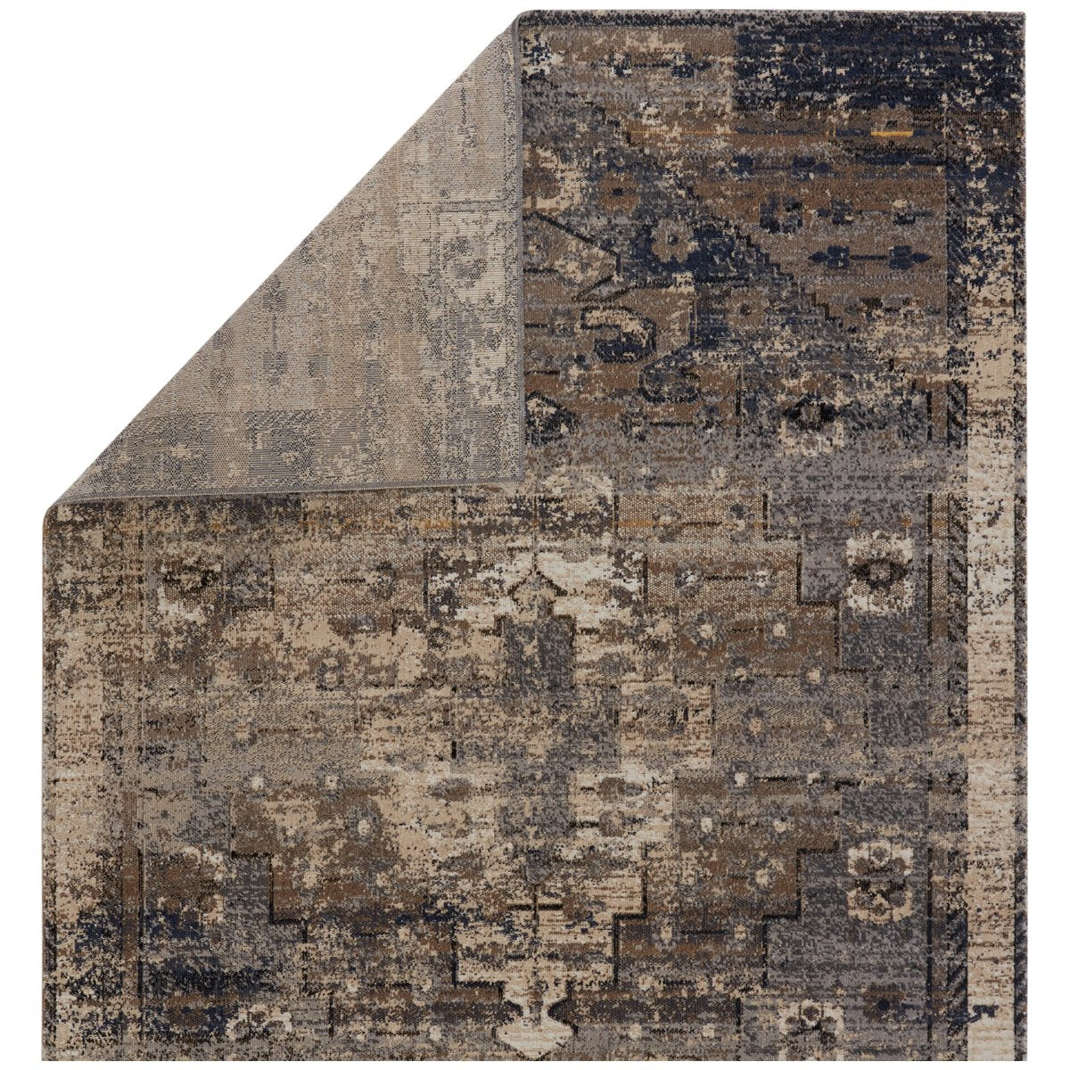 Jaipur Polaris Belfast Medallion Taupe Dark Blue POL25 Rug