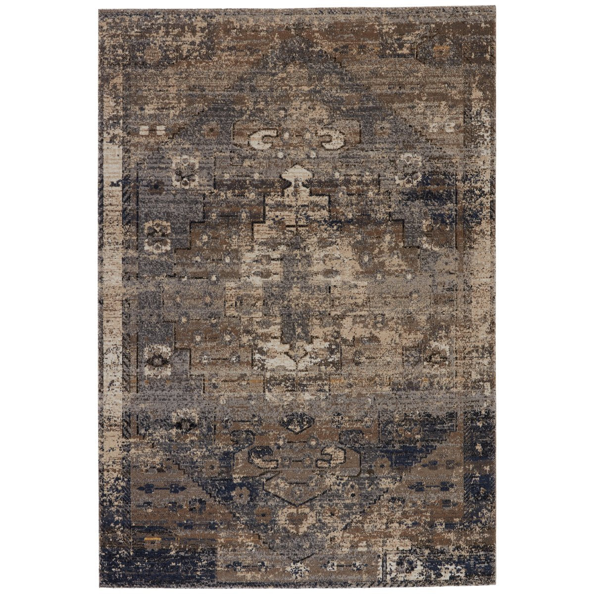 Jaipur Polaris Belfast Medallion Taupe Dark Blue POL25 Rug