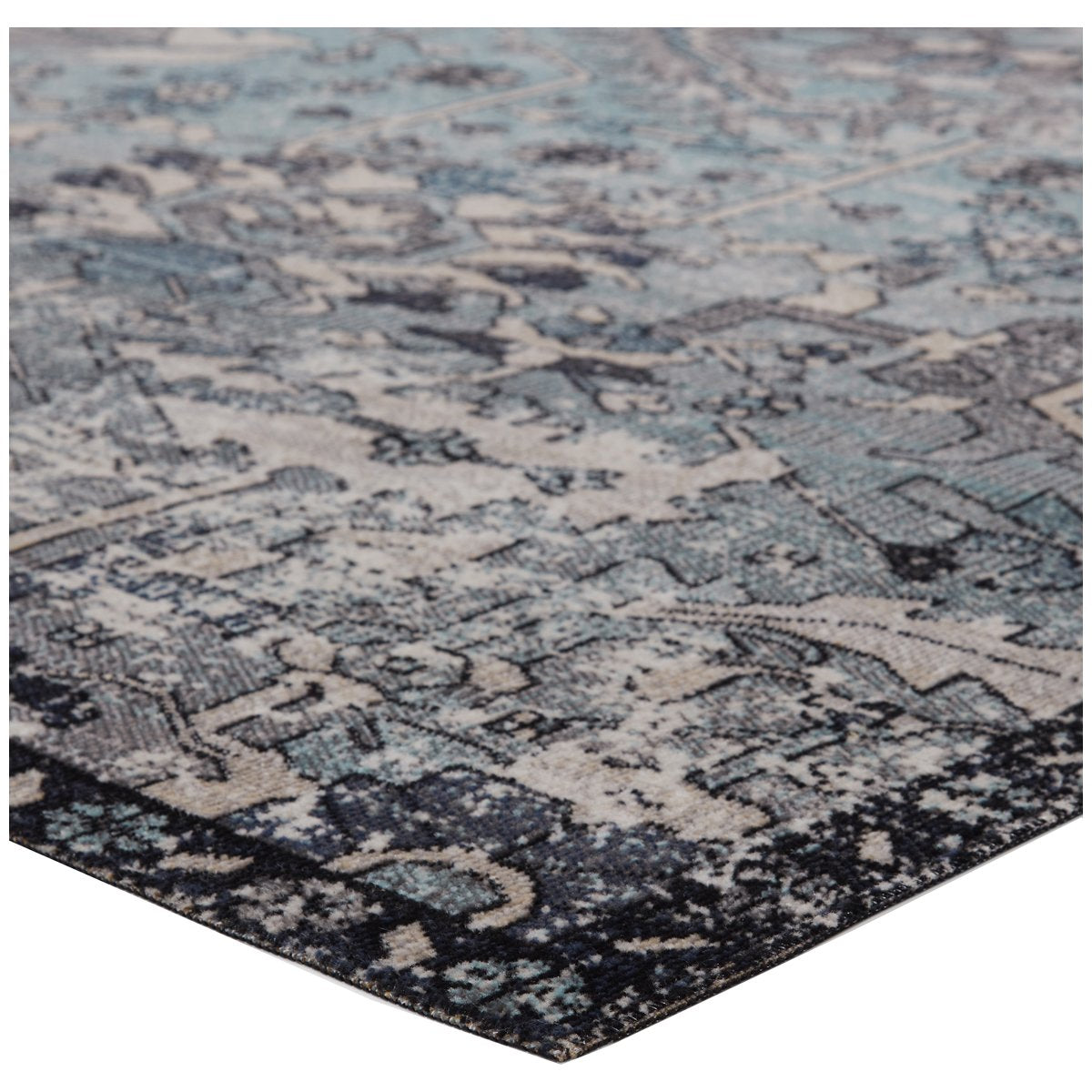 Jaipur Polaris Ansilar Medallion Floral Blue Gray POL26 Rug