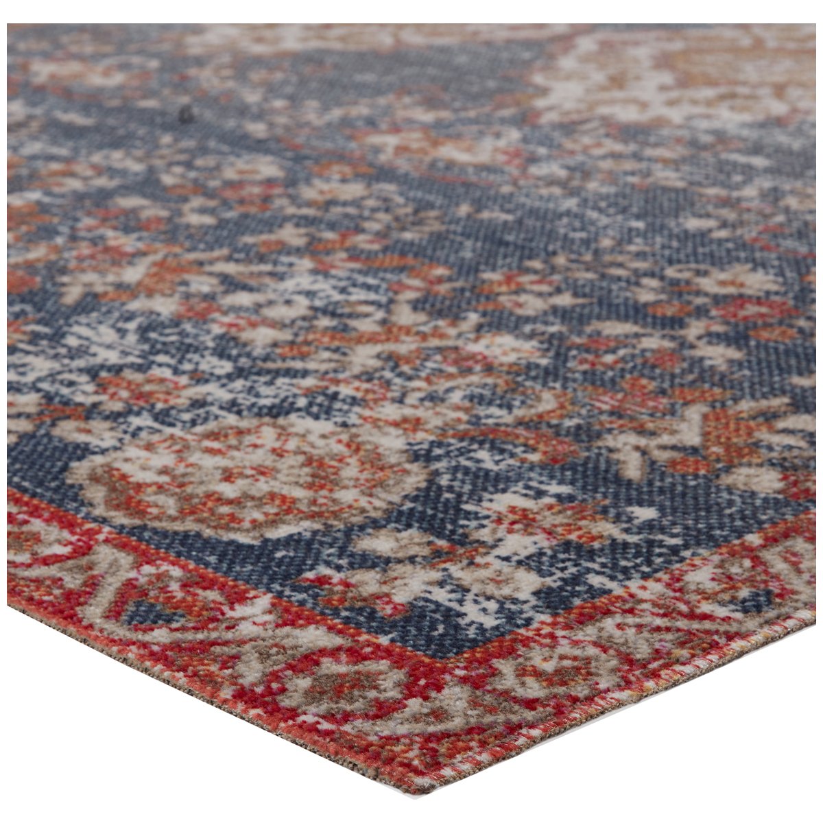 Jaipur Polaris Freemond Medallion Floral Blue Red POL28 Rug