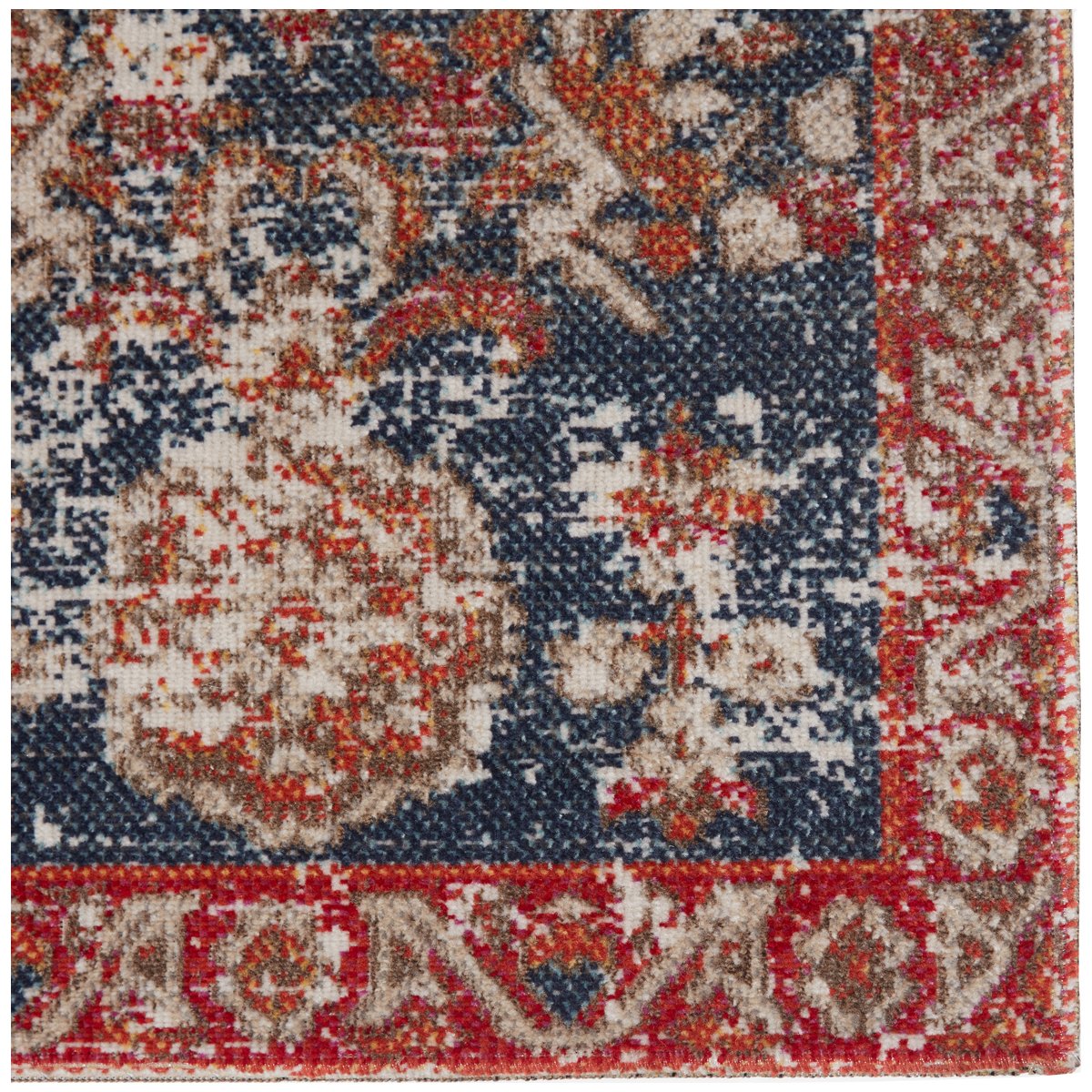 Jaipur Polaris Freemond Medallion Floral Blue Red POL28 Rug