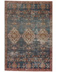 Jaipur Polaris Freemond Medallion Floral Blue Red POL28 Rug