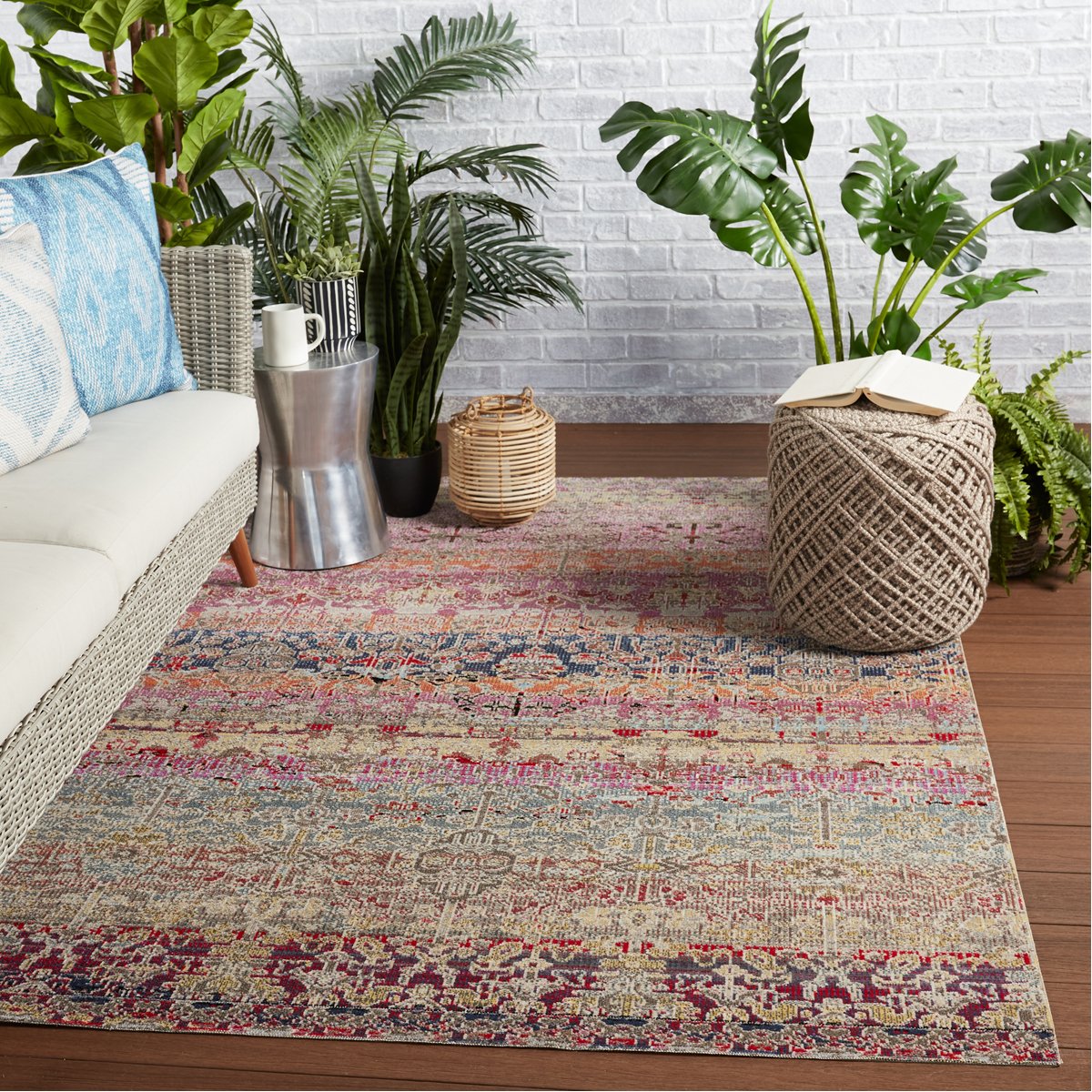 Jaipur Polaris Bodega Trellis Floral Multicolor Pink POL30 Rug