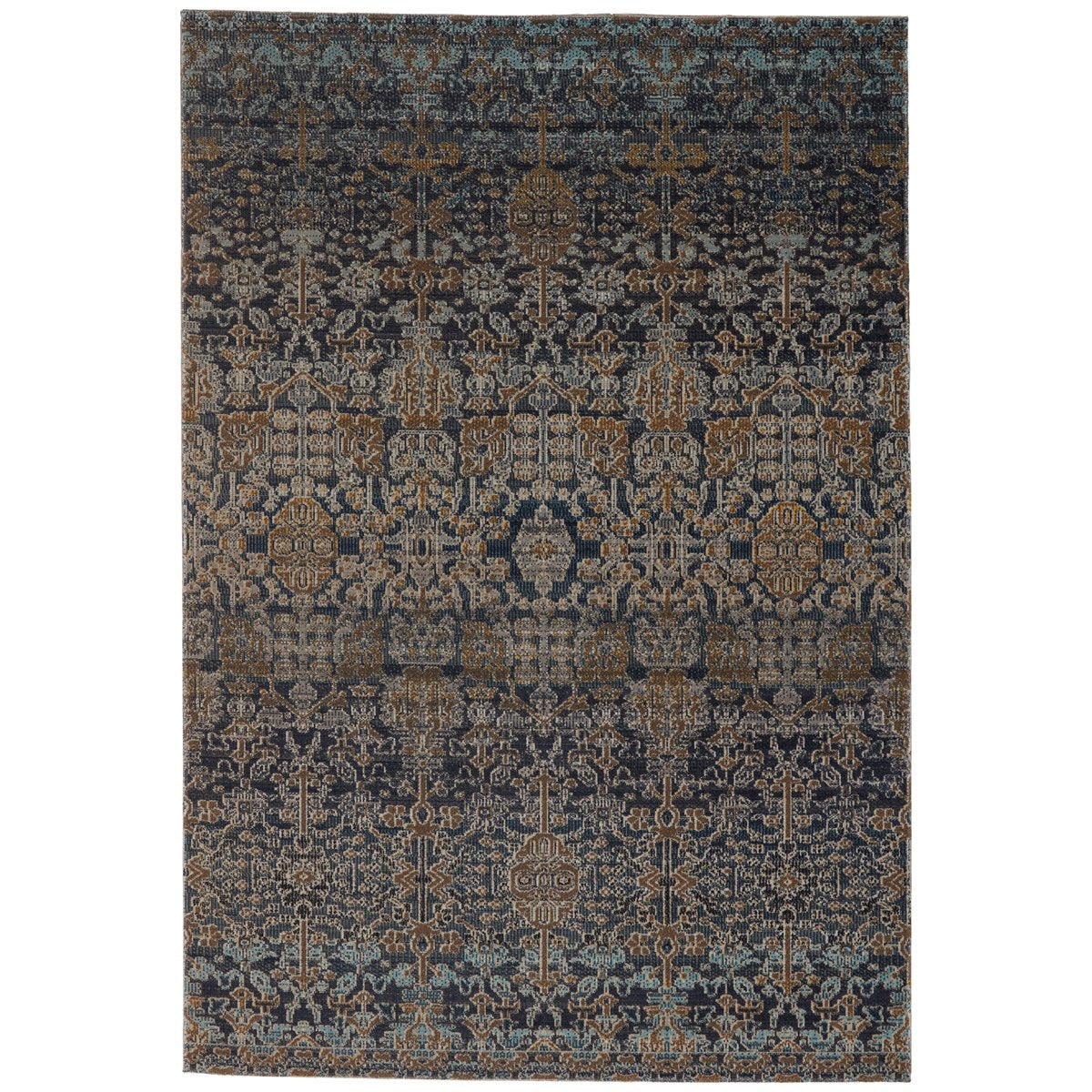 Jaipur Polaris Bodega Trellis Floral Dark Blue Gold POL31 Rug