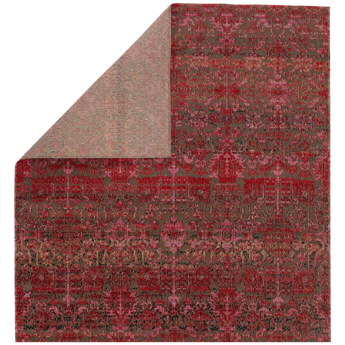 Jaipur Polaris Bodega Trellis Floral Red Taupe POL32 Rug