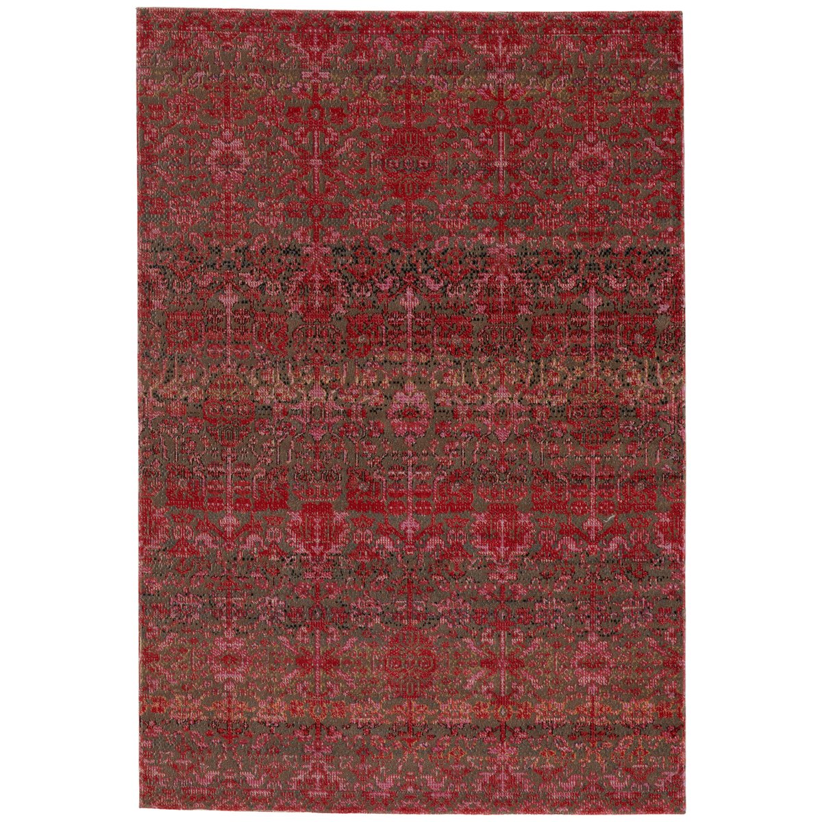 Jaipur Polaris Bodega Trellis Floral Red Taupe POL32 Rug