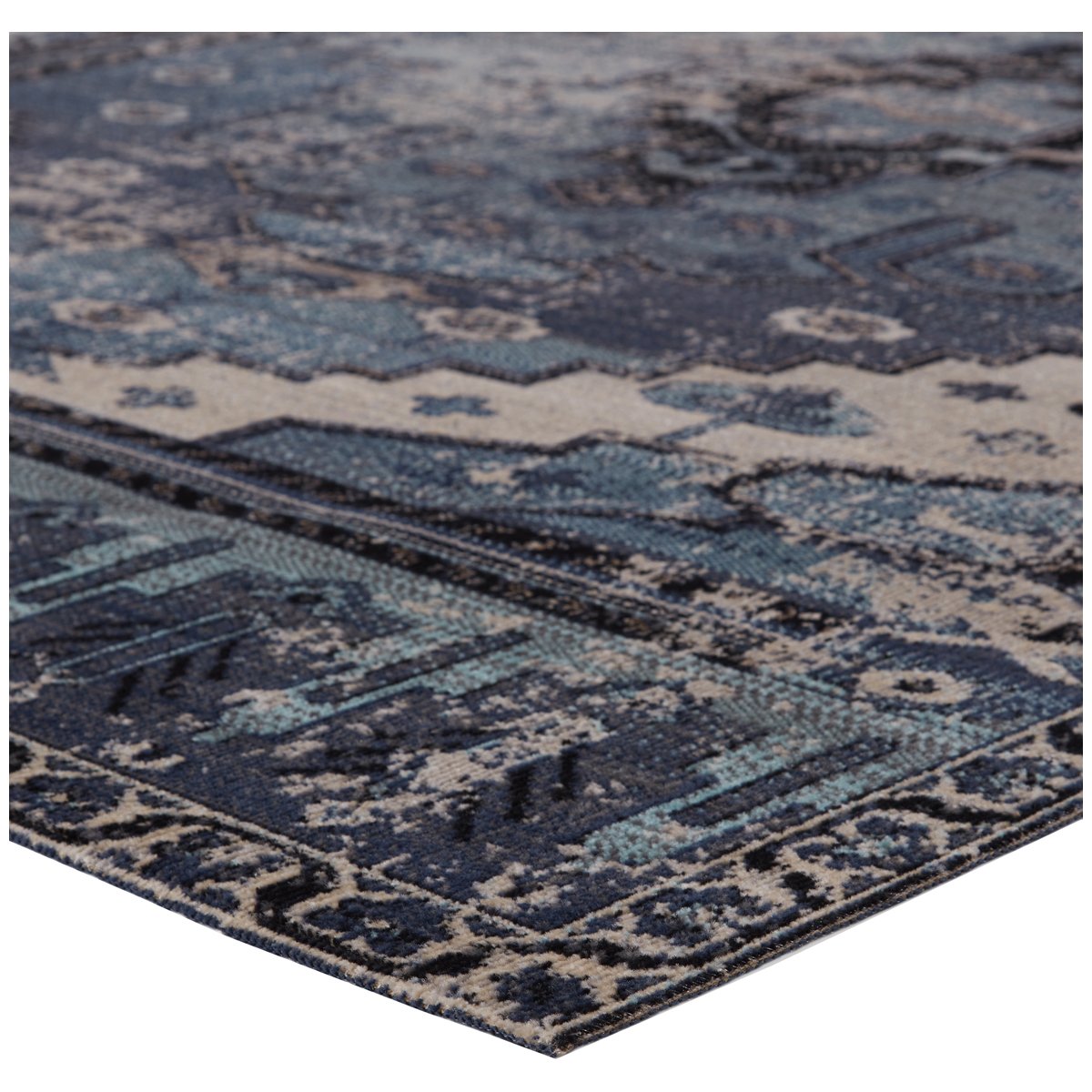 Jaipur Polaris Cicero Medallion Tribal Blue Gray POL39 Rug